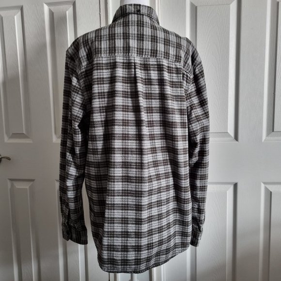 Roots Men's Brushed Cotton Plaid Long Sleeve Shirt Size XL - Picture 7 of 10